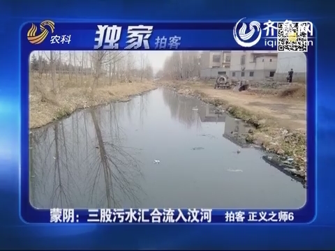 独家拍客：蒙阴：三股污水汇合流入汶河