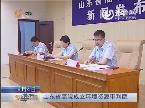山东省高院成立环境资源审判庭