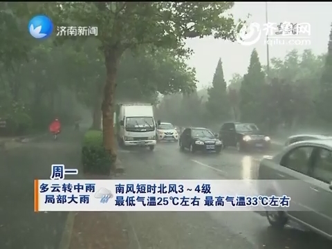 下周济南市多雷阵雨天气