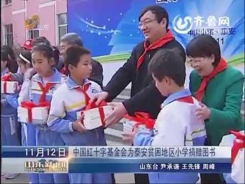 中国红十字基金会为泰安贫困地区小学捐赠图书