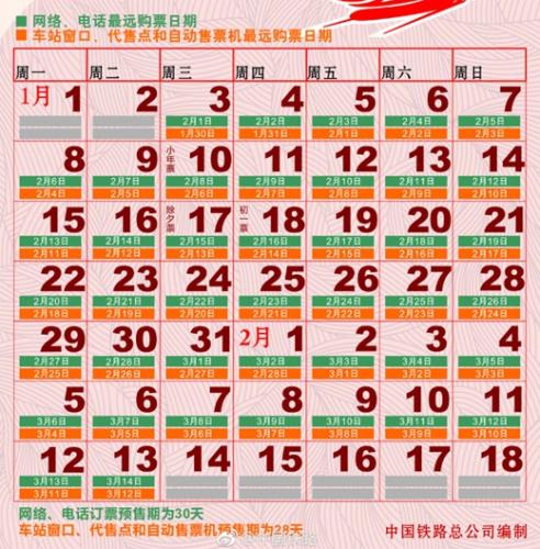 2018春運首日火車票明起開搶，這些信息你要知道