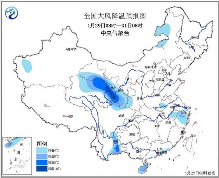 未來幾天中東部自北向南還將降溫 最低氣溫0℃線南壓