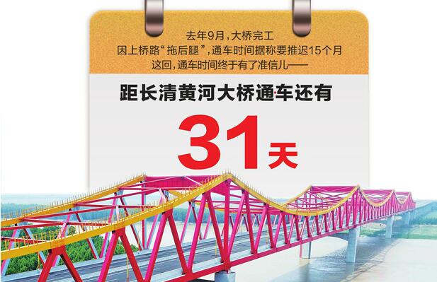 長清黃河大橋6月21日通車 長清到聊城只需40分鐘