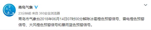 青島解除城市防汛藍色預警 市內三區主要道路已恢復