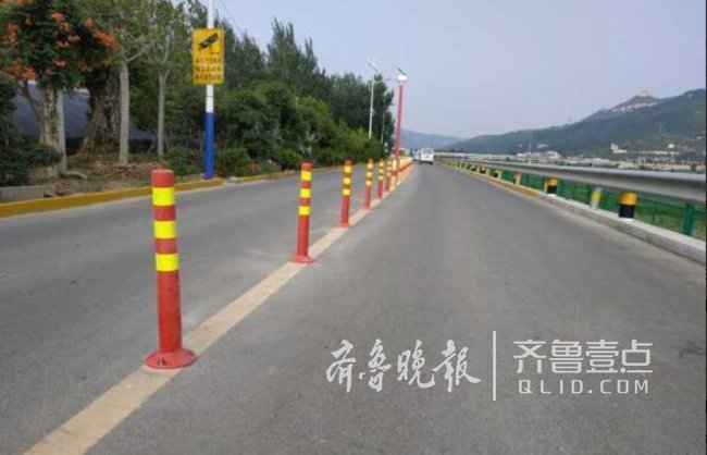 為啥受傷的總是它們？濟南一道路隔離樁被撞/修了4次