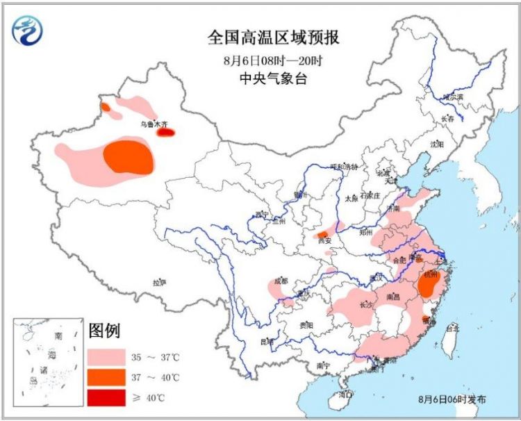 高溫黃色預警：陜西浙江新疆等局地氣溫可達40℃