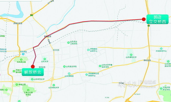 濟南BRT8號線開通 從郭店沿工業北路到解放橋