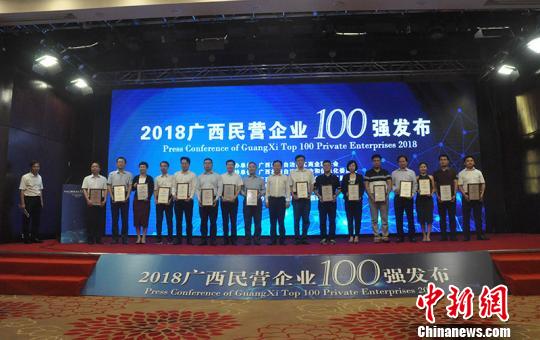 廣西首次發(fā)布民營企業(yè)100強榜單