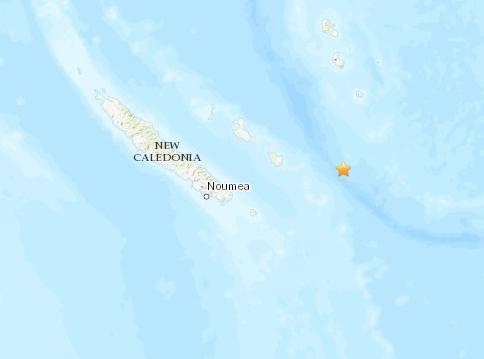 新喀里多尼亞附近海域發生兩次6級以上地震