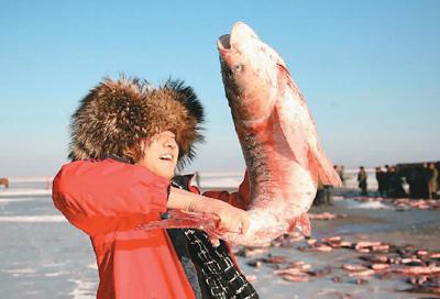 查干湖：看冰湖騰魚