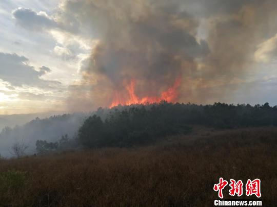 云南大理海東森林火災(zāi)得有效控制 部分地段仍存煙點