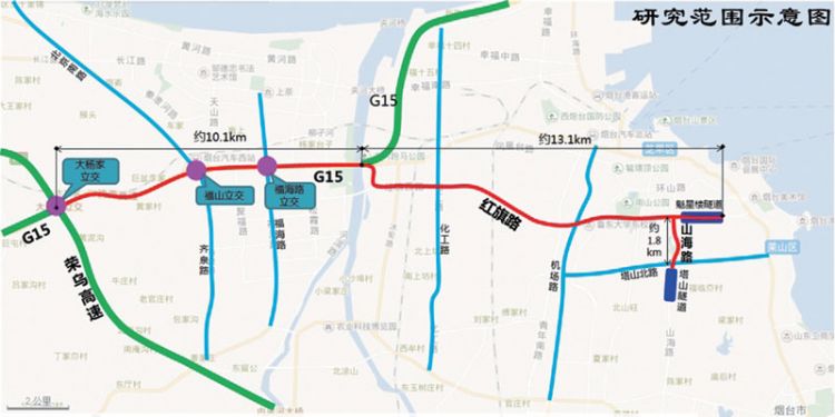 烟台红旗路快速化改造规划出炉 规划5处互通立交