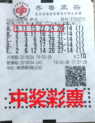 中獎彩票